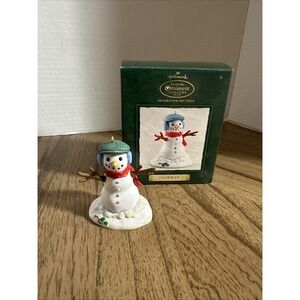 Hallmark Keepsake Ornament Collectors Club Snowman NIB Box In Good Condition
